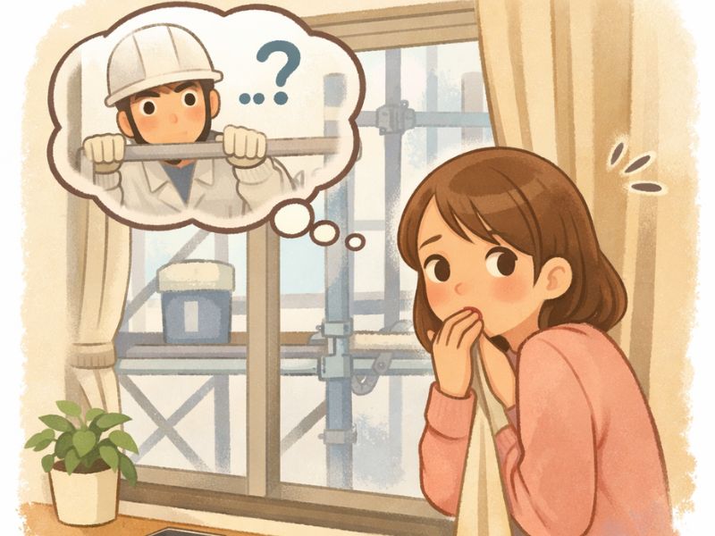 外壁塗装中、職人に覗かれる心配はある？プライバシー対策を解説